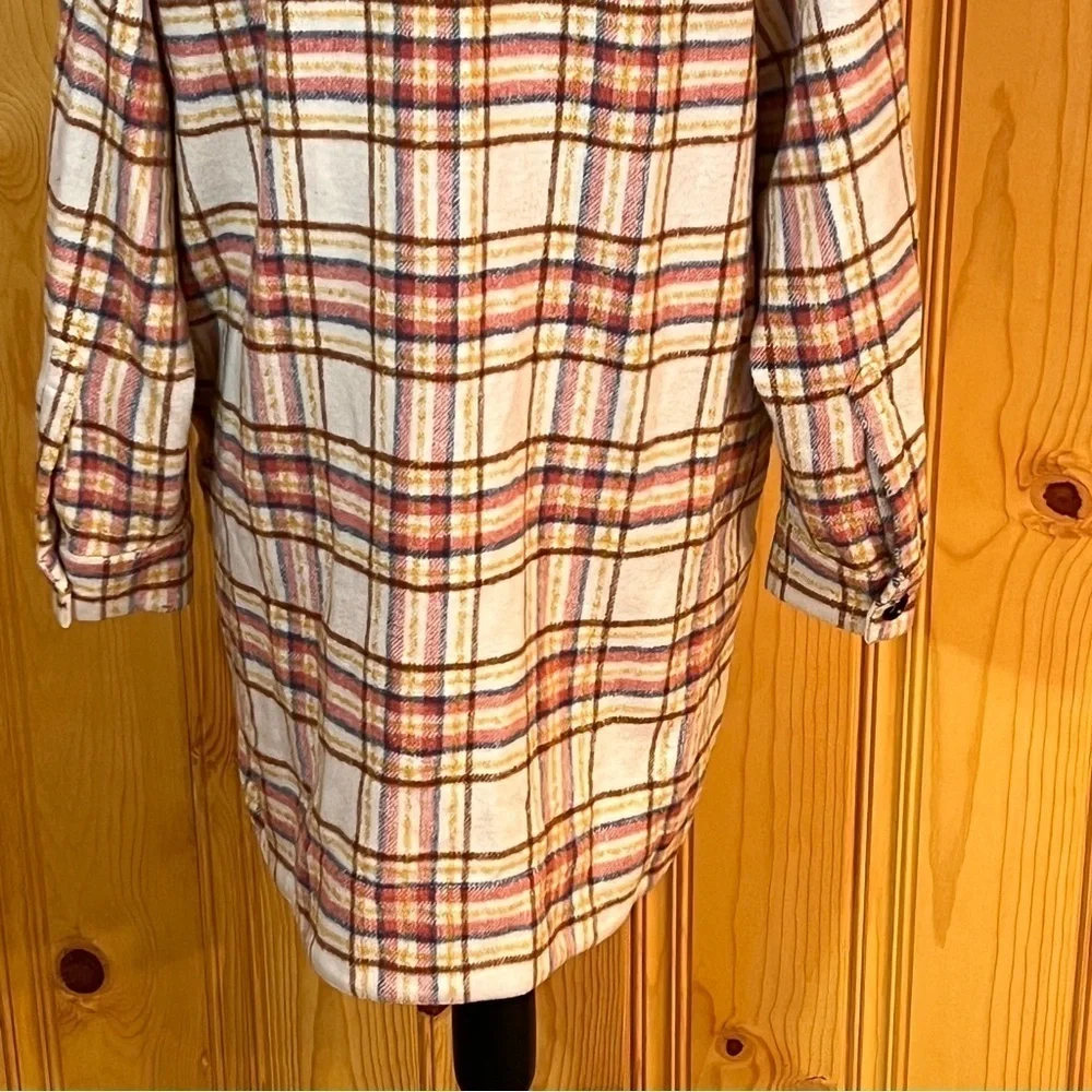 Stella Nova Emmy Blue And Pink Checked Oversized Button Jacket Sz-40 - Picture 7 of 10